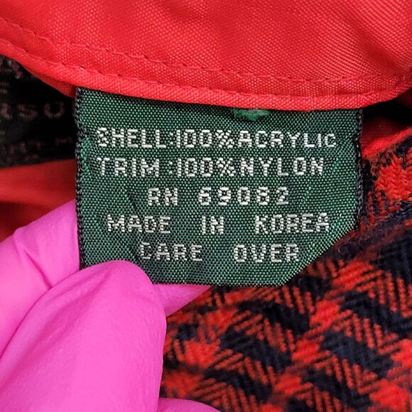 Vintage 80s Plaid Button Shirt Medium 21x29 Red - Picture 7 of 13